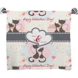 Cats in Love Bath Towel (Personalized)
