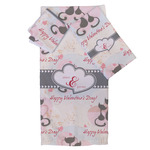 Cats in Love Bath Towel Set - 3 Pcs (Personalized)