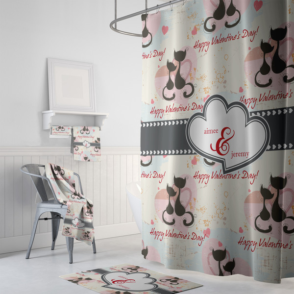 Cats in Love Bath Towel Sets - 3-piece - In Context