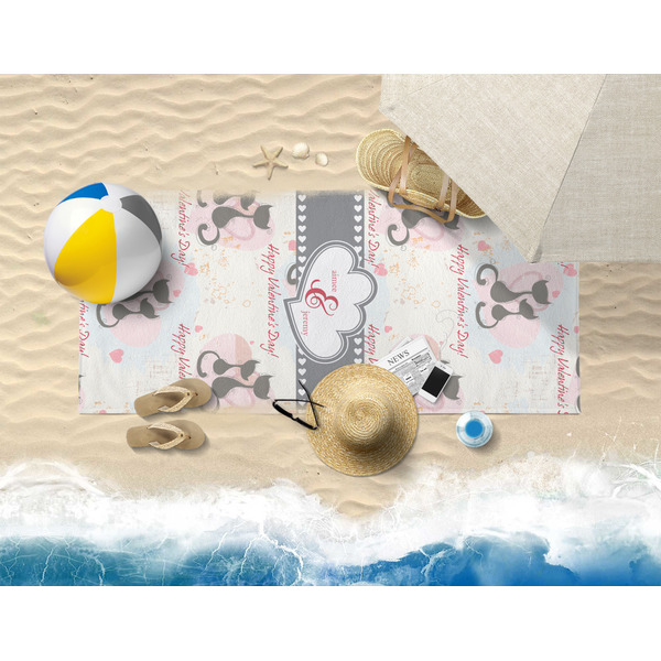 Cats in Love Beach Towel Lifestyle