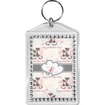 Cats in Love Bling Keychain (Personalized)
