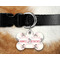 Cats in Love Bone Shaped Dog Tag on Collar & Dog