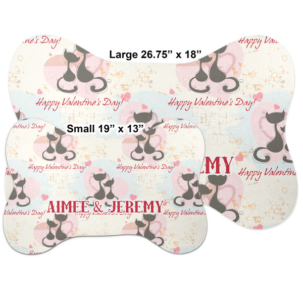 Cats in Love Bone Shaped Mat Comparison