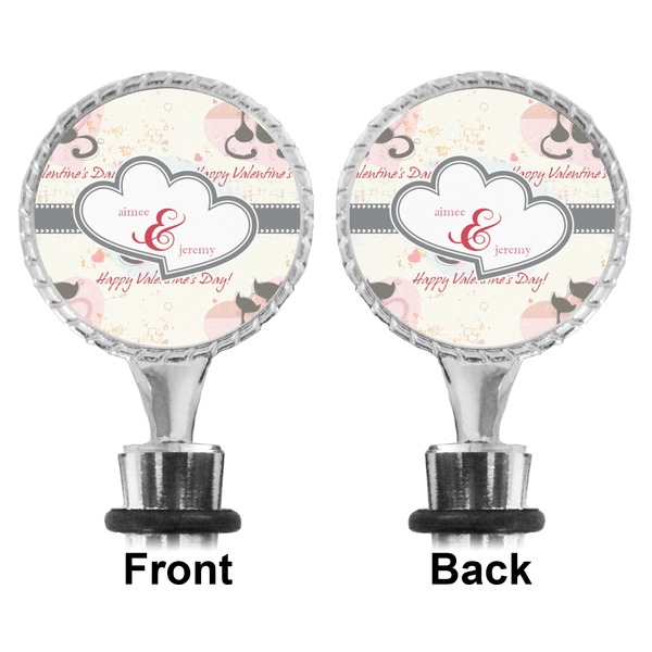 Cats in Love Bottle Stopper - Front and Back