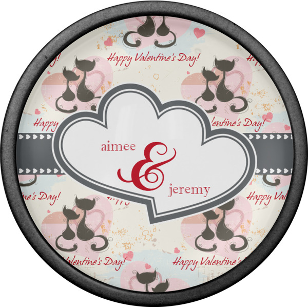Cats in Love Cabinet Knob - Black - Front