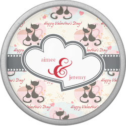 Cats in Love Cabinet Knob (Silver) (Personalized)