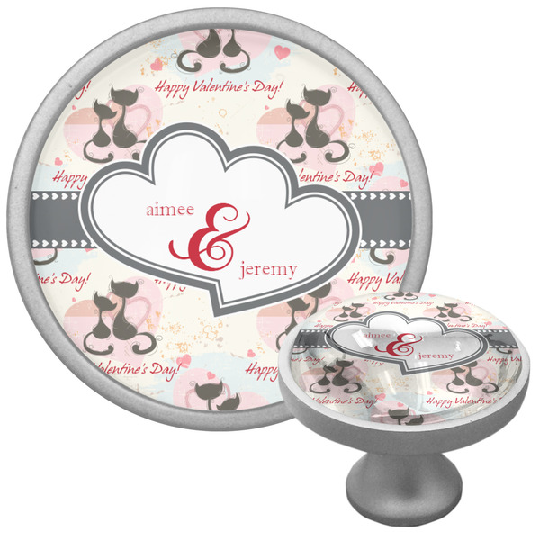 Custom Cats in Love Cabinet Knob (Personalized)
