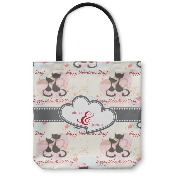 Custom Cats in Love Canvas Tote Bag - Small - 13"x13" (Personalized)