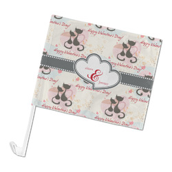 Cats in Love Car Flag - Large (Personalized)