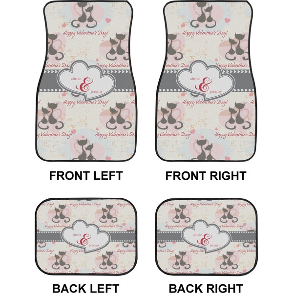 Cats in Love Car Floor Mats Set (2F + 2B)