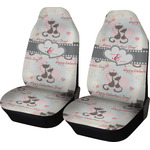 Cats in Love Car Seat Covers (Set of Two) (Personalized)