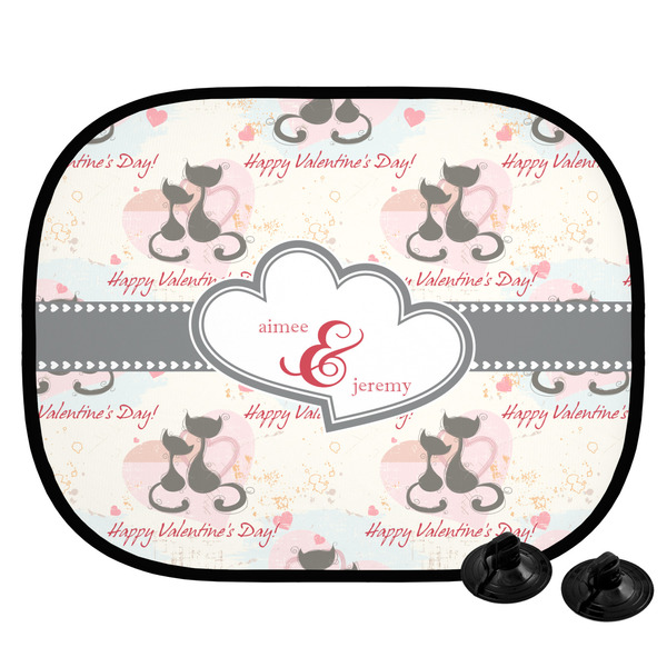Custom Cats in Love Car Side Window Sun Shade (Personalized)