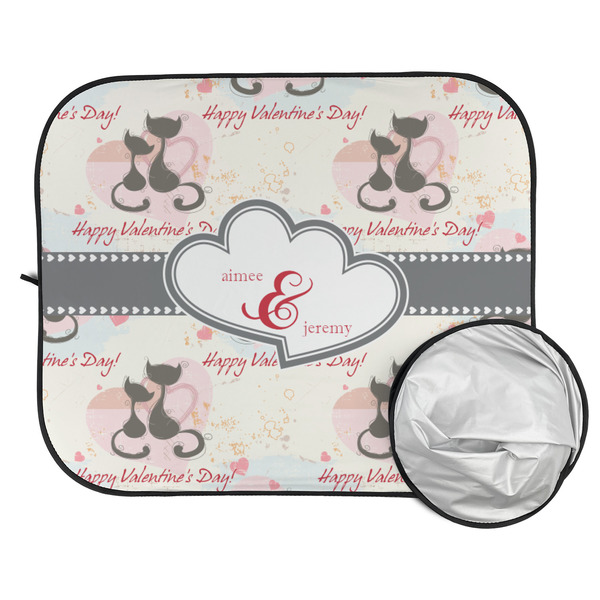 Cats in Love Car Sun Shades - FOLDED & UNFOLDED