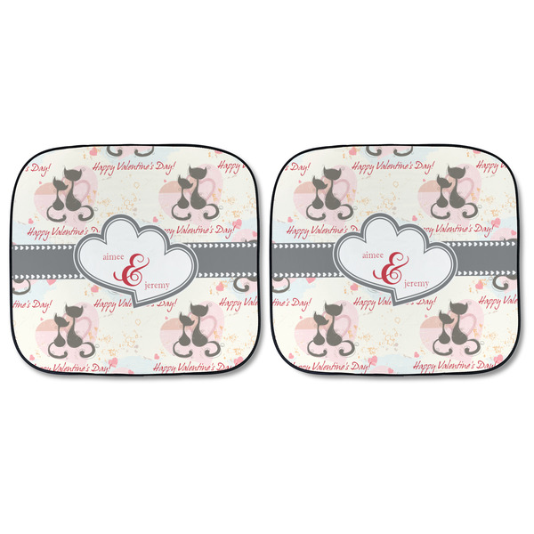 Cats in Love Car Sun Shades - FRONT