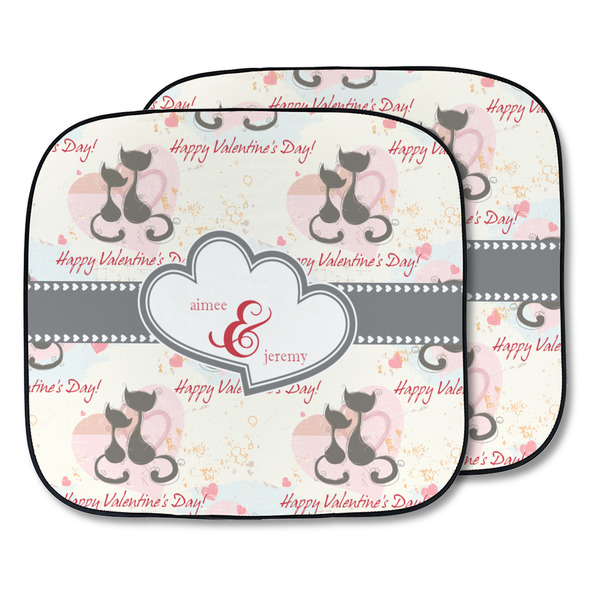 Custom Cats in Love Car Sun Shade - Two Piece (Personalized)