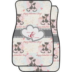 Cats in Love Car Floor Mats (Front Seat) (Personalized)