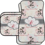 Cats in Love Car Floor Mats Set - 2 Front & 2 Back (Personalized)