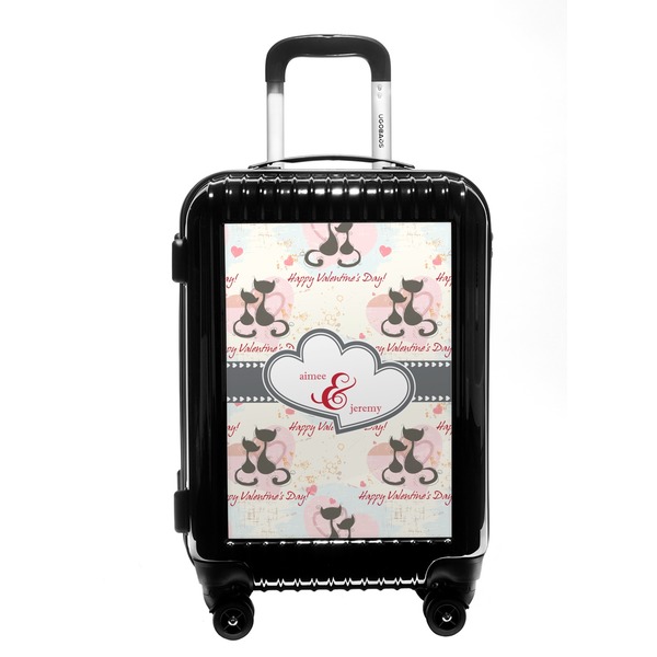 Custom Cats in Love Carry On Hard Shell Suitcase (Personalized)