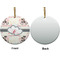 Cats in Love Ceramic Flat Ornament - Circle Front & Back (APPROVAL)