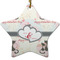 Cats in Love Ceramic Flat Ornament - Star (Front)
