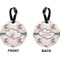 Cats in Love Circle Luggage Tag (Front + Back)