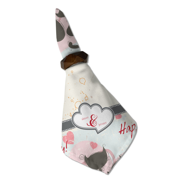 Cats in Love Cloth Napkins - Personalized Dinner (Folded in Ring) (MAIN)