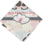 Cats in Love Cloth Napkin w/ Couple's Names