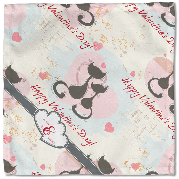 Cats in Love Cloth Napkins - Personalized Lunch (Single Full Open)