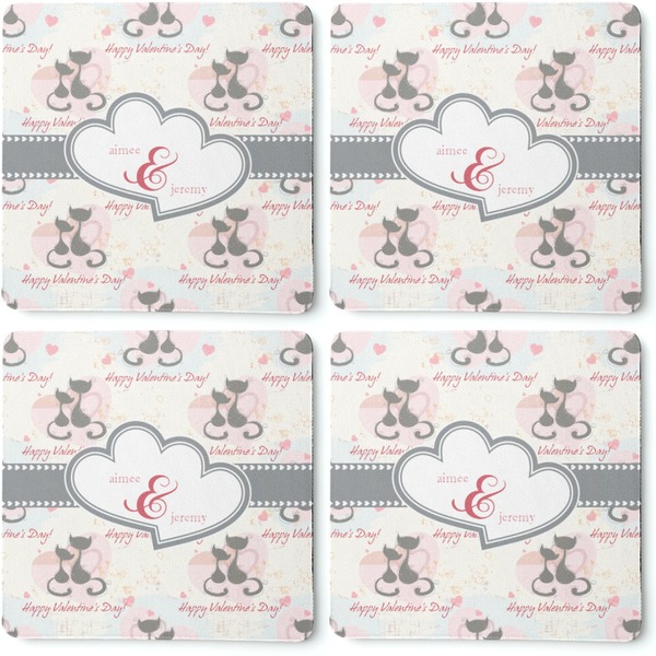 Cats in Love Coaster Rubber Back - Apvl