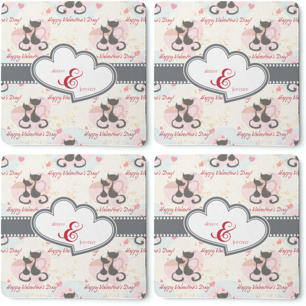 Cats in Love Coaster Rubber Back - Apvl