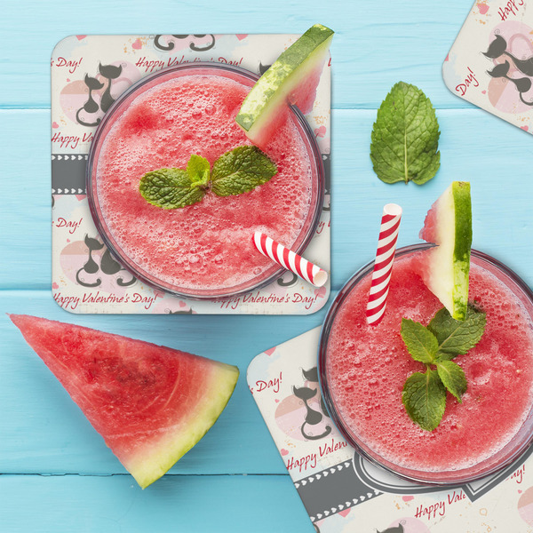 Cats in Love Coaster Set - LIFESTYLE