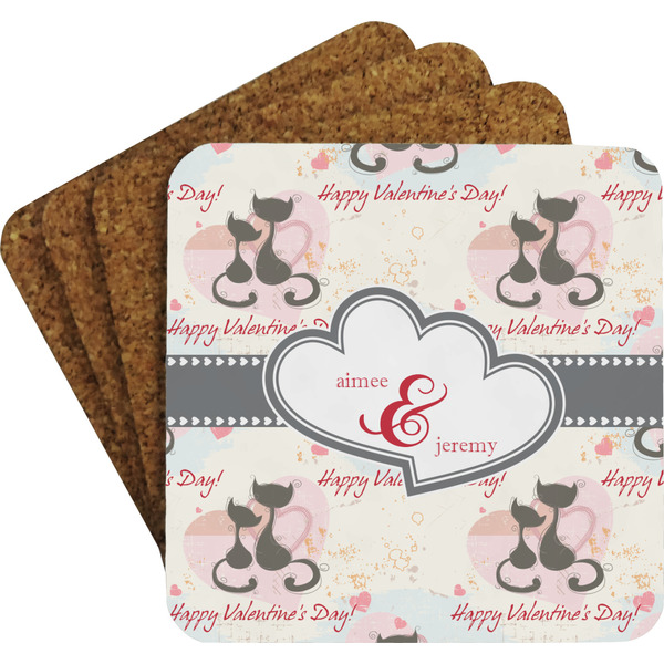 Cats in Love Coaster Set (Personalized)
