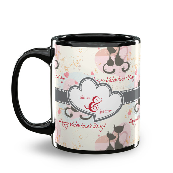 Cats in Love Coffee Mug - 11 oz - Black