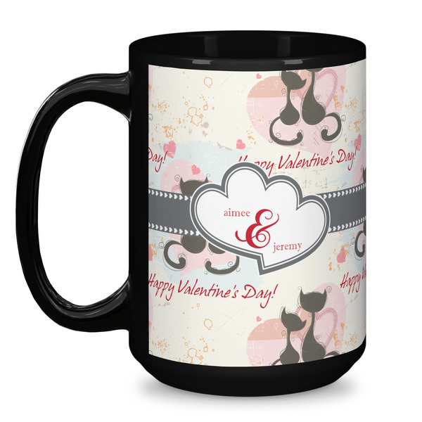 Cats in Love Coffee Mug - 15 oz - Black