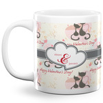 Cats in Love 20 Oz Coffee Mug - White (Personalized)