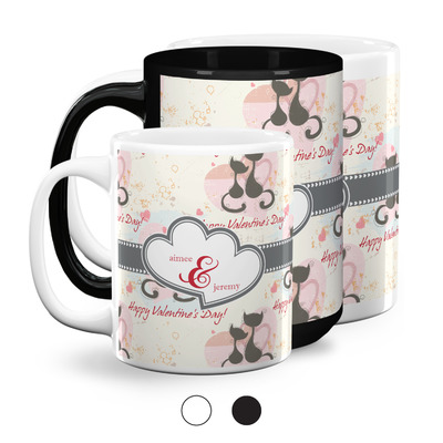 Cats in Love Coffee Mugs (Personalized)