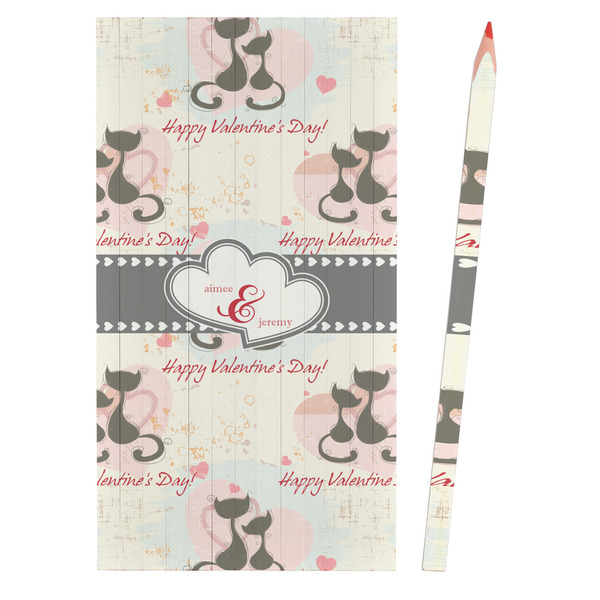 Cats in Love Colored Pencils - Front View