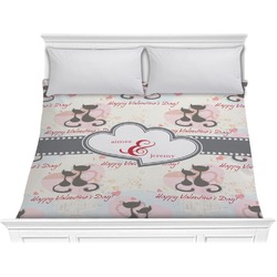 Cats in Love Comforter - King (Personalized)