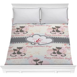 Cats in Love Comforter - Full / Queen (Personalized)