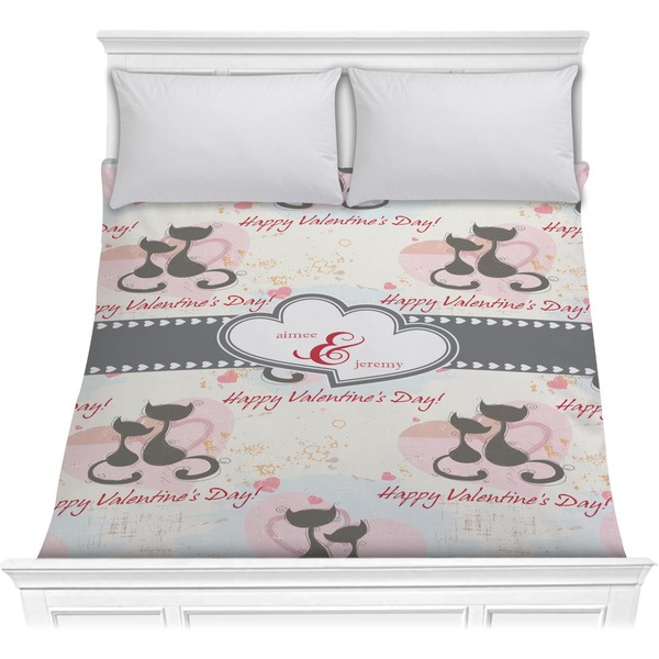 Custom Cats in Love Comforter - Full / Queen (Personalized)