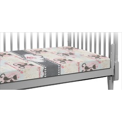 Cats in Love Crib Fitted Sheet (Personalized)