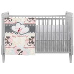 Cats in Love Crib Comforter / Quilt (Personalized)