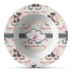 Cats in Love Plastic Bowl - Microwave Safe - Composite Polymer (Personalized)