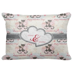 Cats in Love Decorative Baby Pillowcase - 16"x12" (Personalized)
