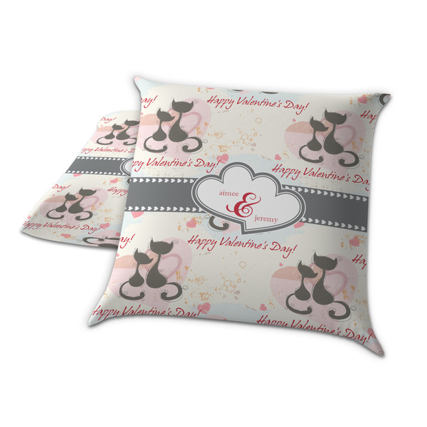 Cats in Love Decorative Pillow Case - TWO