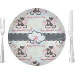 Cats in Love Glass Lunch / Dinner Plate 10" (Personalized)