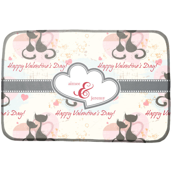 Custom Cats in Love Dish Drying Mat (Personalized)