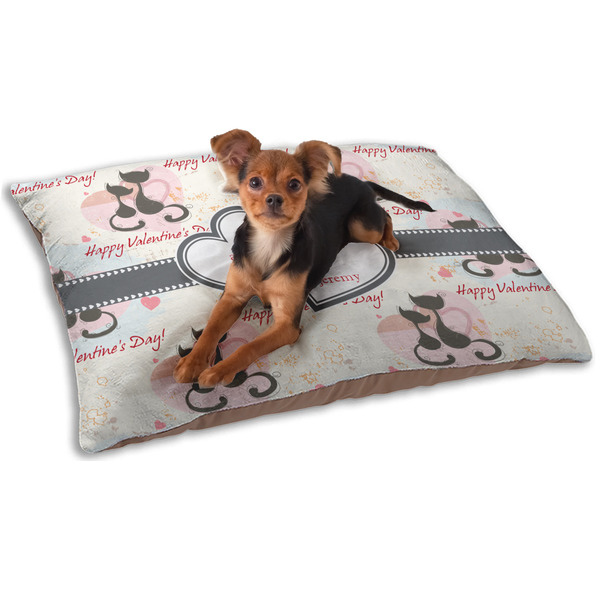 Custom Cats in Love Dog Bed - Small w/ Couple's Names