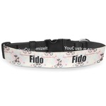Cats in Love Deluxe Dog Collar - Extra Large (16" to 27") (Personalized)
