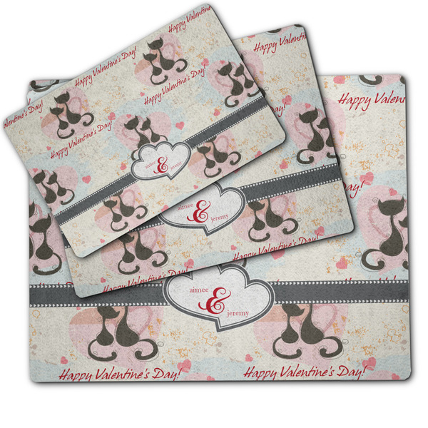 Cats in Love Dog Food Mat - MAIN (sm, med, lrg)